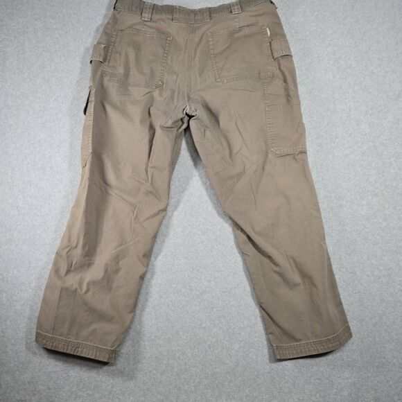 Duluth Trading Co Cargo Pants Mens 38x30 Gray Coolmax Flex Fire Hose Utility Tan - Picture 6 of 11